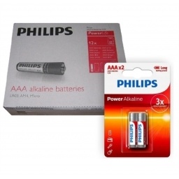 Pack de 12 blister de Pilas alcalinas Philips AAA X 2 unidades NNET