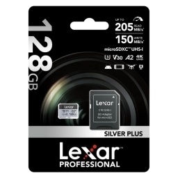 Memoria microSDXC 128GB Lexar Pro Silver Plus UHS I