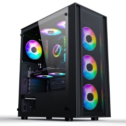 Gabinete Gamer Marvo CA-123 Vidrio Templado RGB Negro