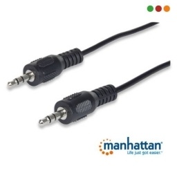 Cable de Audio Auxiliar 3.5mm Macho a Macho 1.8 Metros Manhattan