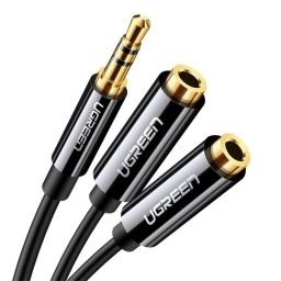 Adaptador Ugreen Audio 3.5mm Macho a 2 Hembra