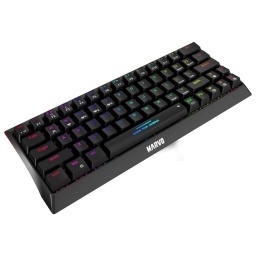 Teclado Gamer Marvo KG962W Mec�nico 60% Switch Blue Espa�ol Negro