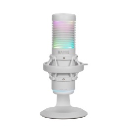 Micr�fono Marvo MIC-07 USB RGB Blanco para Streaming