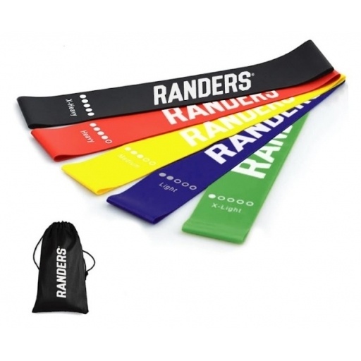 SET 5 BANDAS ELASTICAS RANDERS+BOLSO NNET