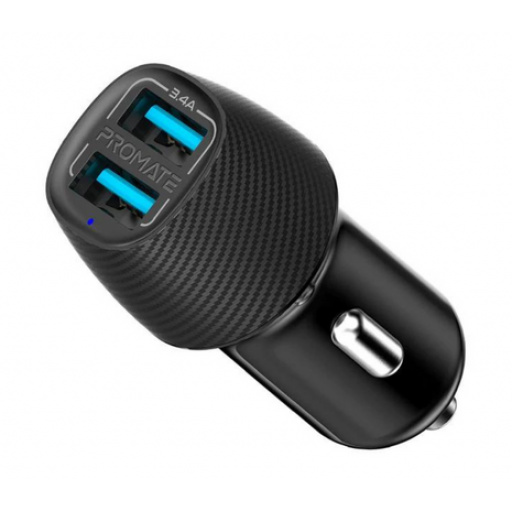 Cargador de Auto Promate Voltrip Duo 3 Puertos USB y USB-C 36W