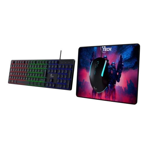 Combo XTech XTK-535S Teclado + Mouse + Pad