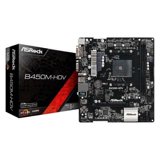 Motherboard AsRock B450M-HDV R4.0 Socket AM4 Micro ATX