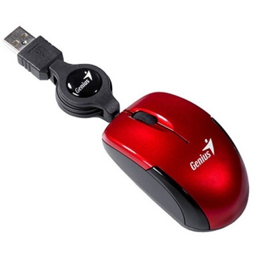 Mini Mouse Genius Retractil USB Rojo Port�til