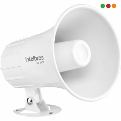 Sirena Intelbras SIR 3000 120dB Blanca Alarma Exterior