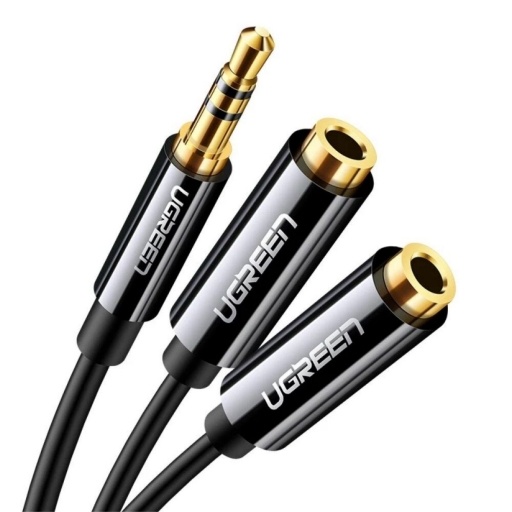 Adaptador Ugreen Audio 3.5mm Macho a 2 Hembra