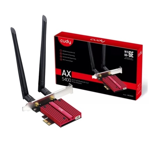 Adaptador PCI-E Cudy AX5400 WiFi 6E Bluetooth 5.3