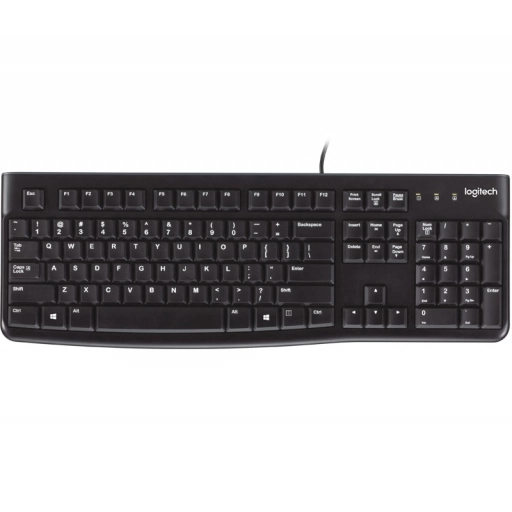 Teclado Logitech K120 Cableado Usb Silencioso Negro