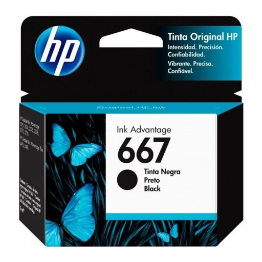 Cartucho de Tinta HP 667 Negro 120 Pginas