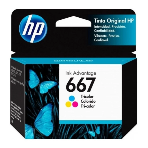 Cartucho de Tinta HP 667 Tricolor 100 Pginas