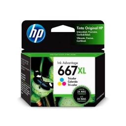 Cartucho de Tinta HP 667XL Tricolor Rinde 330 Copias
