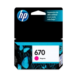 Cartucho de Tinta HP 670 Magenta Rendimiento 300 pginas