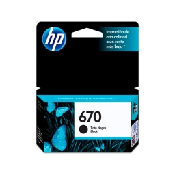 Cartucho de Tinta HP 670 Negro Rendimiento300 pginas