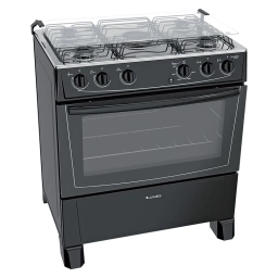 Cocina a Gas James 5 Hornallas C 150 B Negra