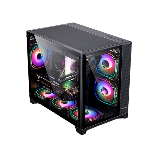 Gabinete Gamer Golden Field Seaview 360B Negro